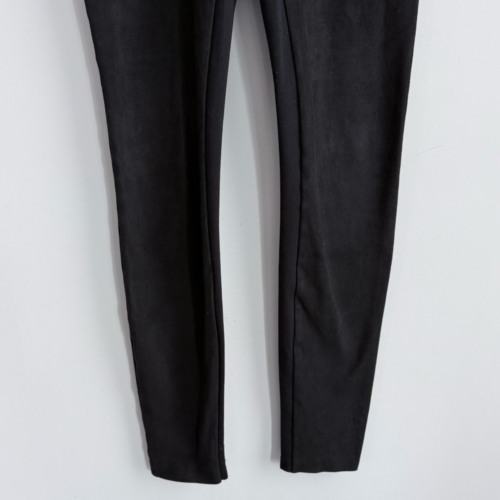 Wolford Estella Faux Suede Leggings Black Size 4 Mixed Media Velour Skinny Pant - Picture 10 of 16